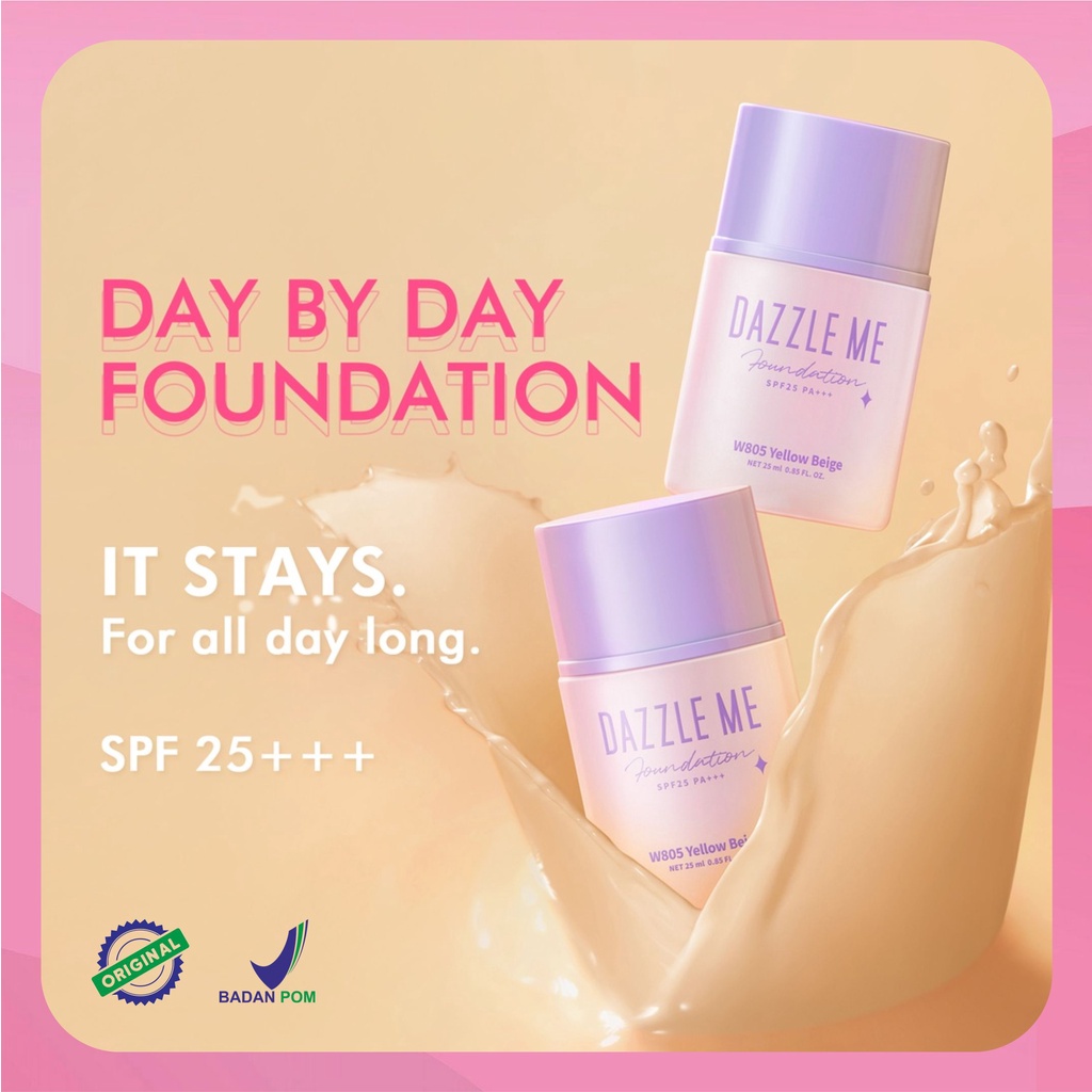 DAZZLE ME Day by Day Foundation - Full Coverage Oil control Long Lasting Makeup SPF 25 PA+++