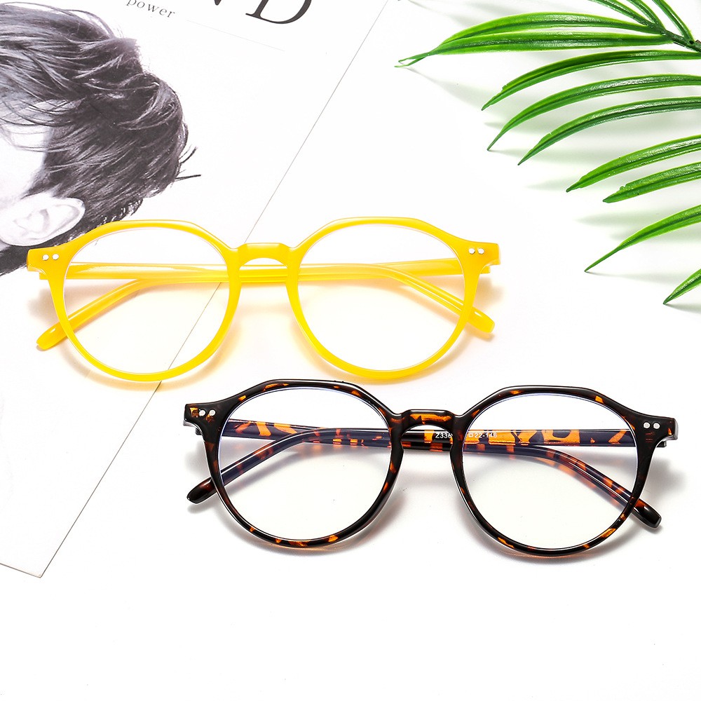 (COD) Kacamata Fashion Frame Bulat Korean Style Kacamata Unisex EyeGlassess MALL SHOPPING