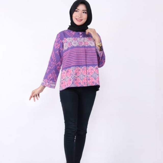  Atasan  batik  wanita  s m l xl Shopee  Indonesia