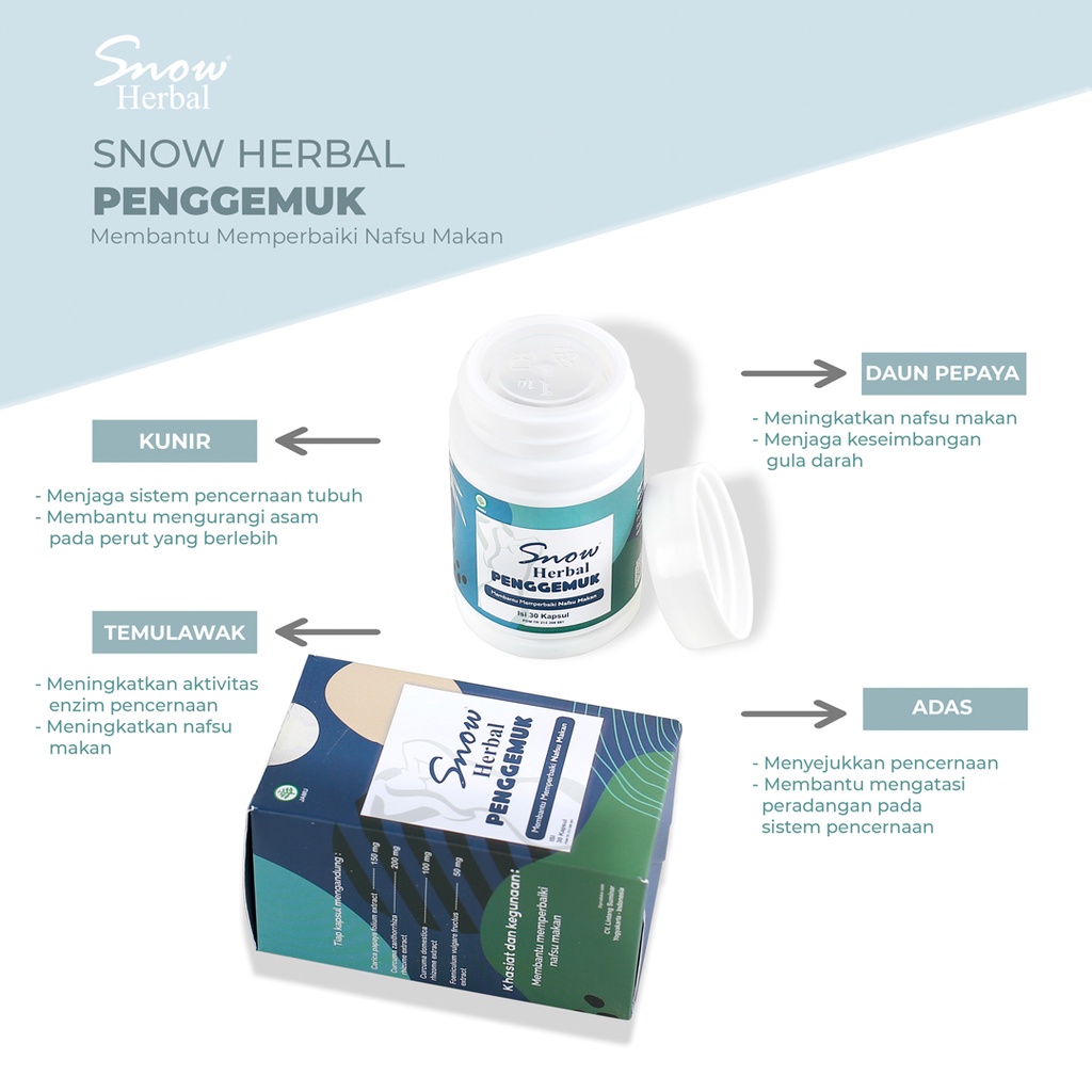 Snow Herbal Penggemuk Badan Alami