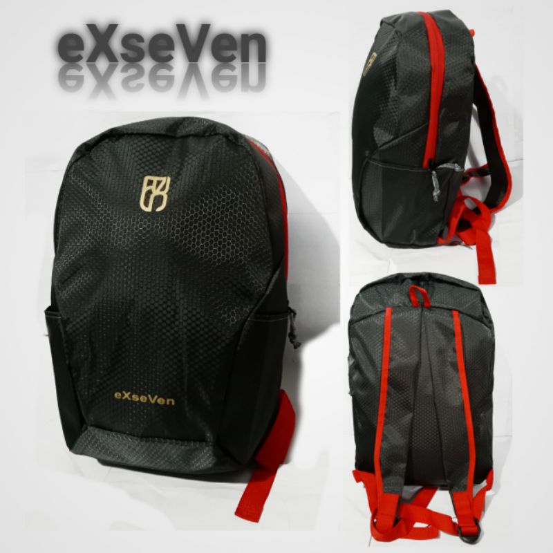 Tas ransel waterproof Tas gendong pria wanita sekolah lightweight 002-E eXseVen tas ransel sekolah