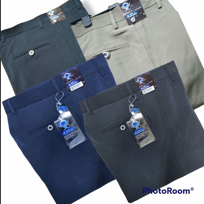 NEW CELANA PANJANG BAHAN FORMAL PRIA STANDAR KATUN TEFLON 27-38