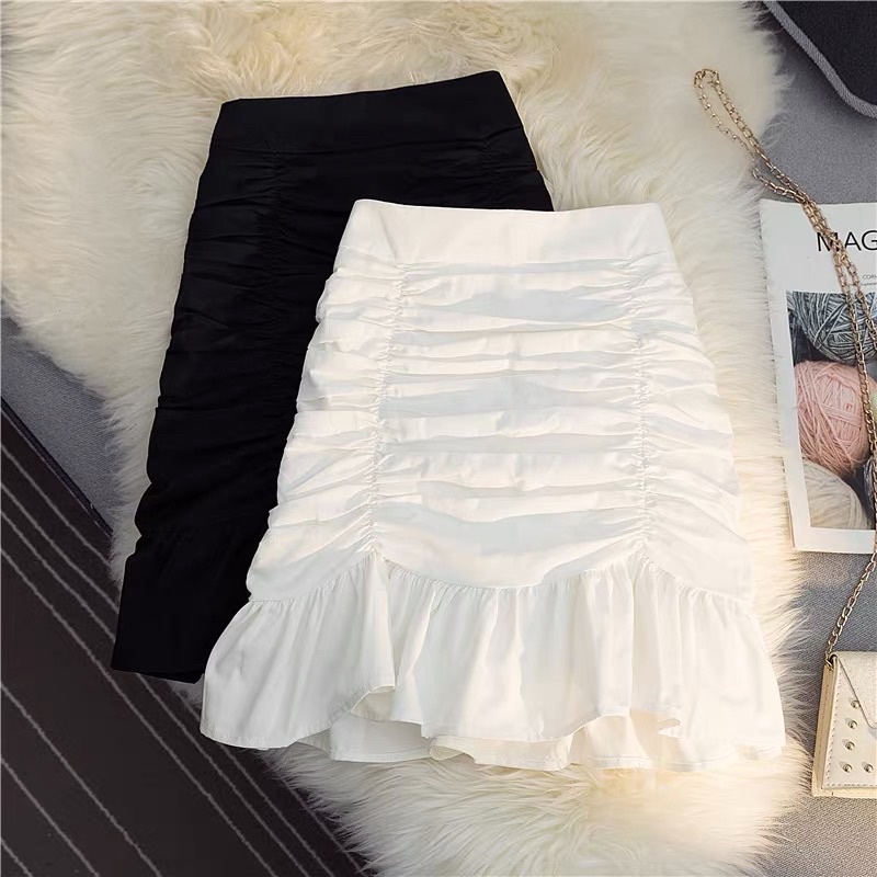 (S-XXL) MIAOSHENGCHI SKIRT RUFFLE ROK WANITA