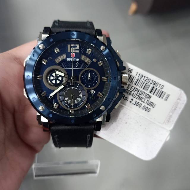 Jam Tangan Expedition E 6402 Mc original garansi 1 tahun black blue