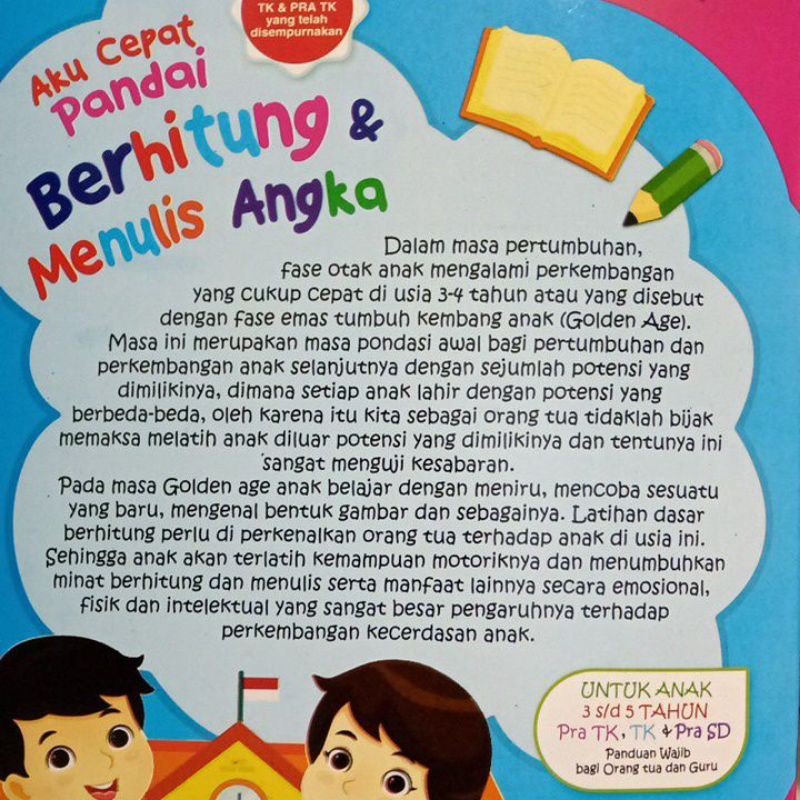 Buku Aku Cepat Pandai Berhitung &amp; Menulis angka Metode Aktif Cepat Tepat dan Cermat