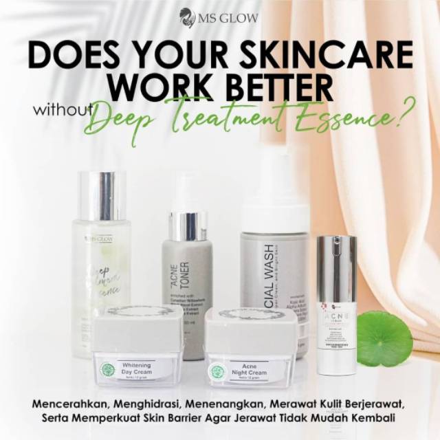 Bisa Cod Ms Glow Paket Acne Serum Essence Ms Glow Jerawat Hempas Shopee Indonesia