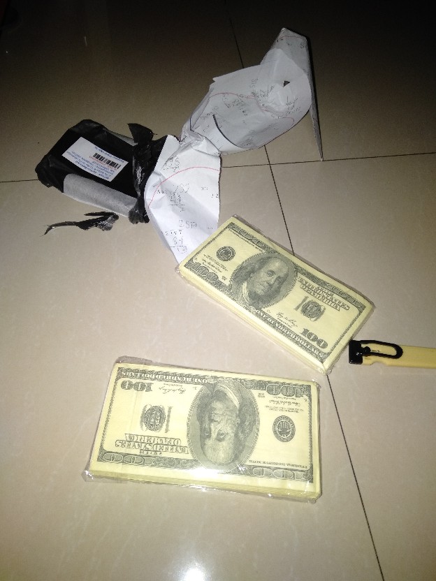 064 - Tissue Dollar Tisu Dolar Tissu Lap Unik Keren Lucu Gambar Usd 100 Dollar