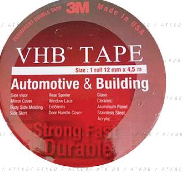 

☼ Double Tape / Perekat 3M VHB 12mm x 4.5m Merah Original ♥