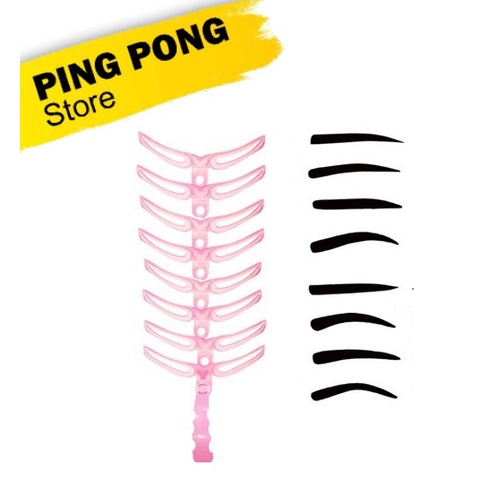 

Cetakan Alis isi 8 Mode / Eyebrow Template Delapan Modal / Alat Cetak Alis - PING PONG