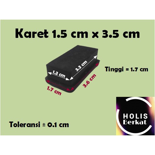 Karet 1.5 cm x 3.5 cm Hitam