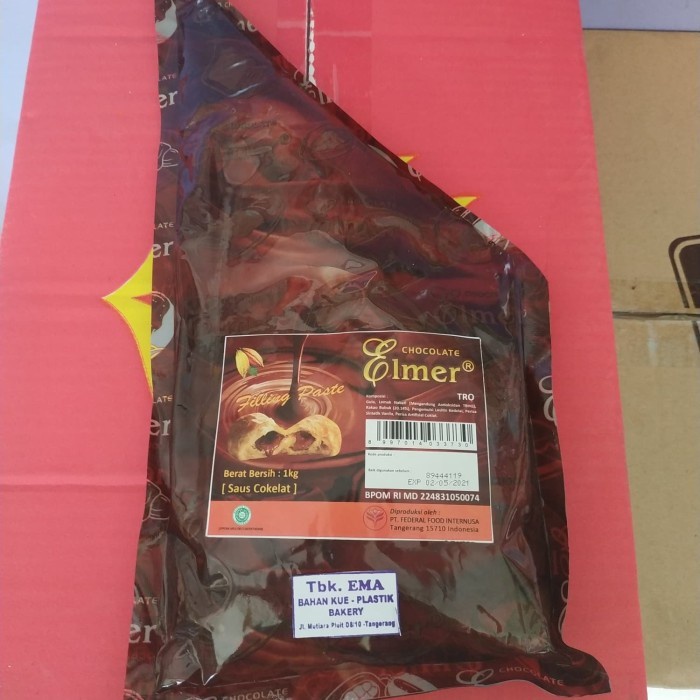 Elmer Coklat Filing 1 kg selai chocolate Isian Roti