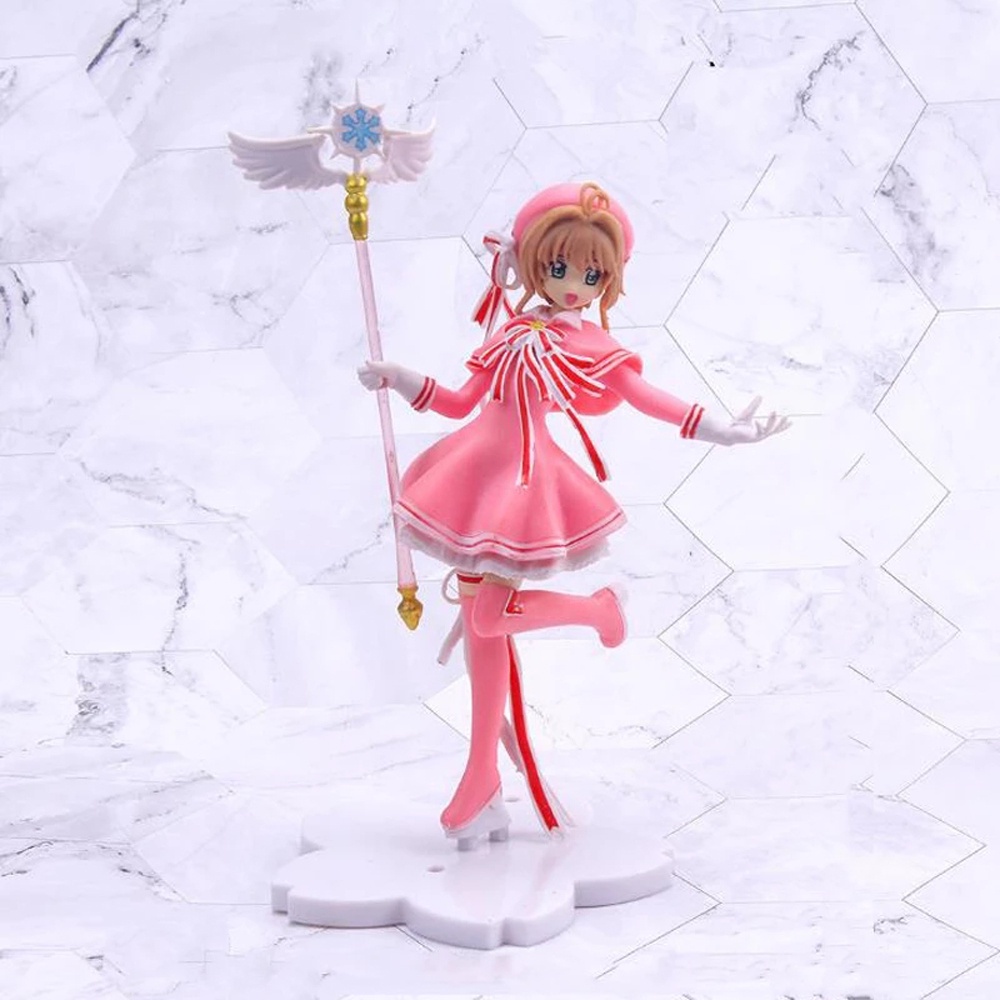 QUINTON Cake Decorations Captor Sakura Lovely Cardcaptor Action Figure Anime Figure Toys Gifts Figure Models PVC Magic Wand Girls