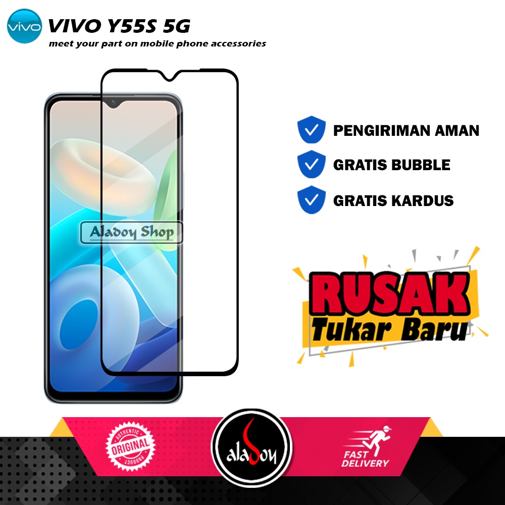 Tempered Glass Vivo Y55S 5G Anti Gores Layar Screen Protector