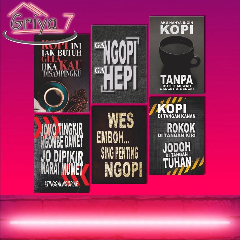 DEKORASI DINDING KAFE MOTIVASI HIASAN KAMAR CAFE PANJANGAN KOPI