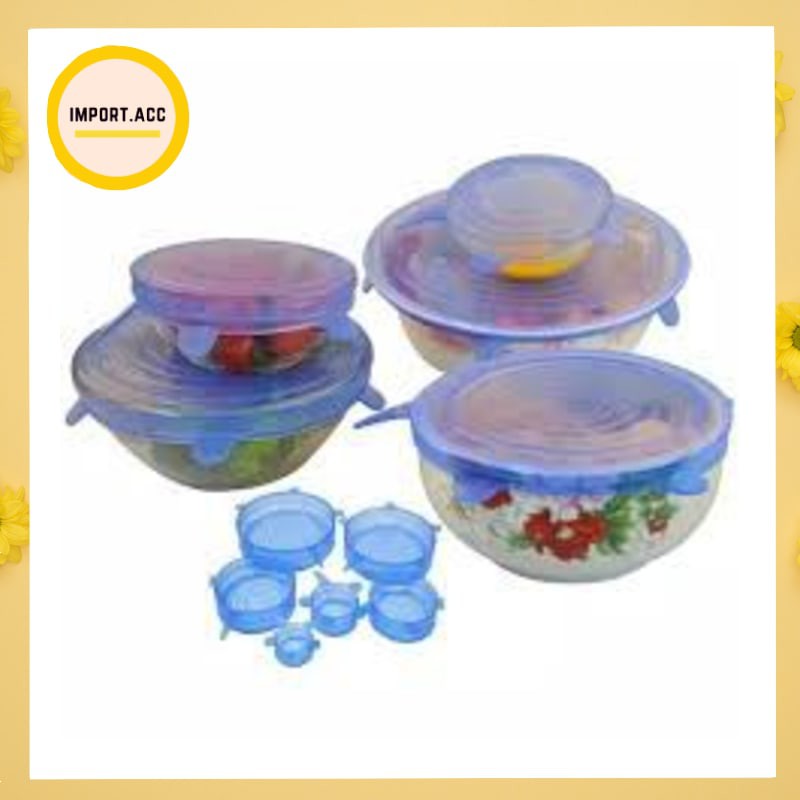 Silikon Super Stretch Food Cover Lids As Seen on TV Penutup Silicone [import]