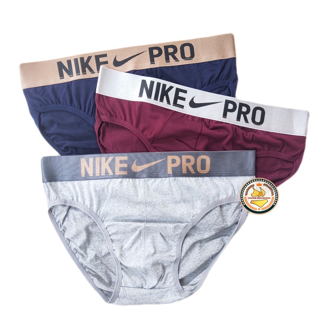 CD Prai NIKE PRO Premium 3 Pcs - Sempak Pria Dewasa Katun L XL