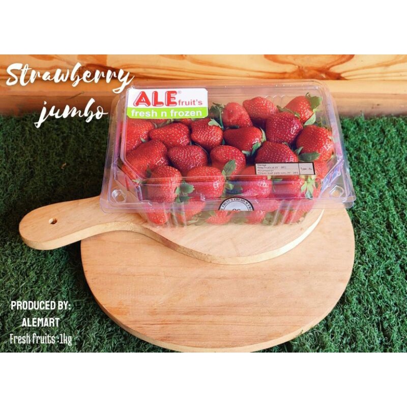 

Strawberry fresh grade jumbo 1 kg, stoberi, strawberry, strawbery