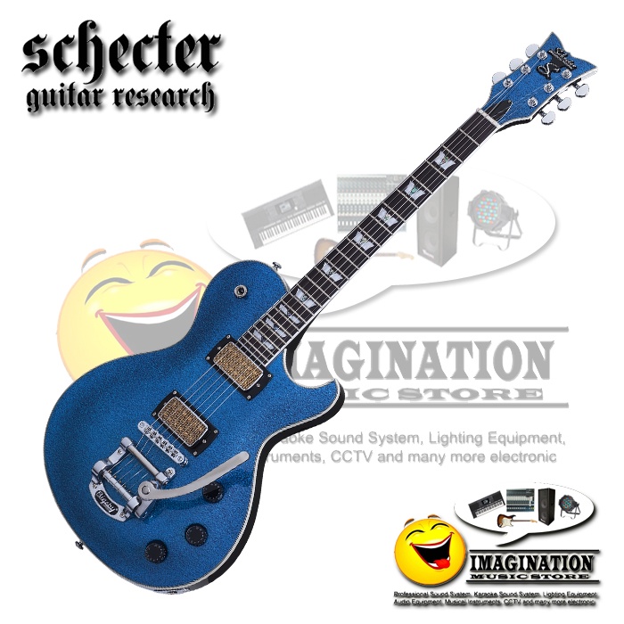 Schecter Retro Solo-6B in Blue Sparkle