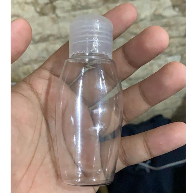 BOTOL Kosong Plastik 60ML Gendut / Botol Hand Sanitizer BENING TRANSPARAN