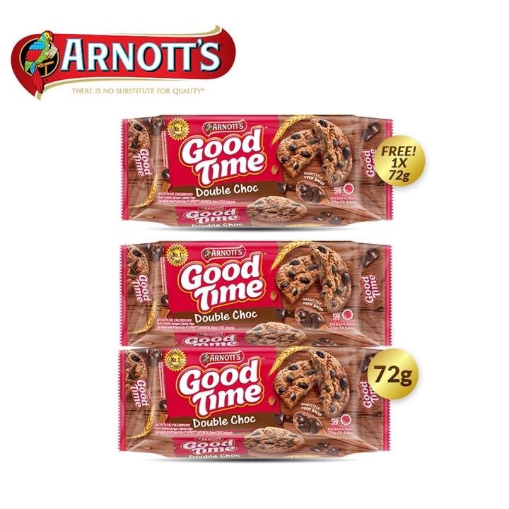 

Good Time Cookies Chocochips Double Choc 72 gram bundle 3 pack