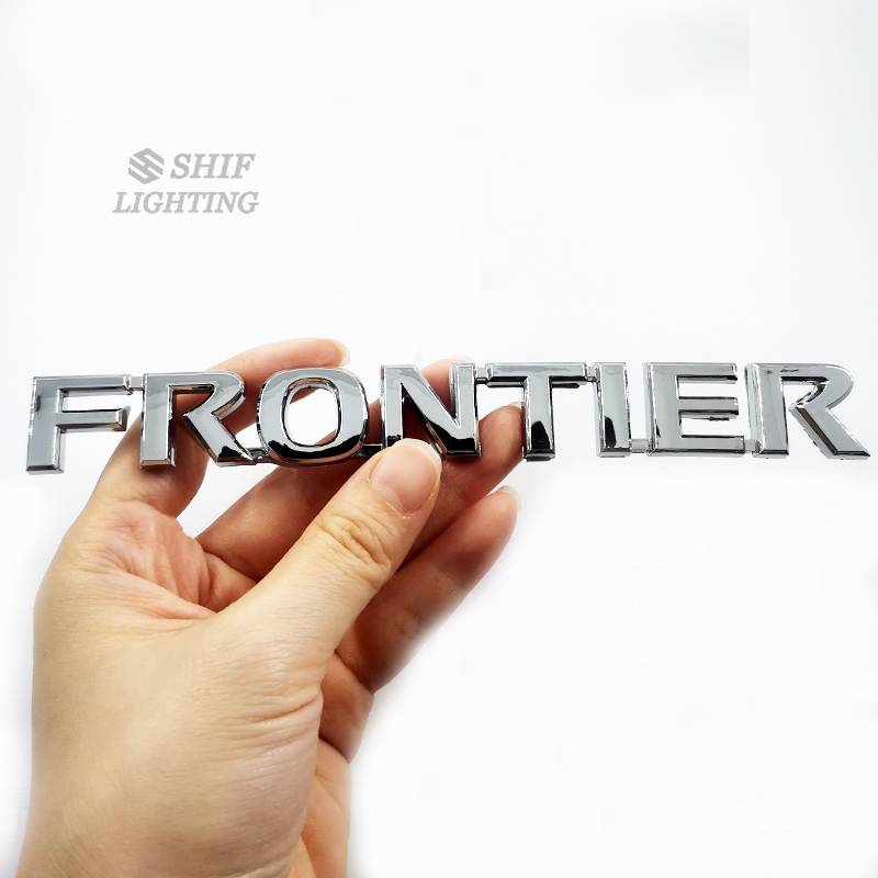 1pc Stiker Emblem / Badge Tulisan FRONTIER Bahan ABS Untuk Mobil NISSAN