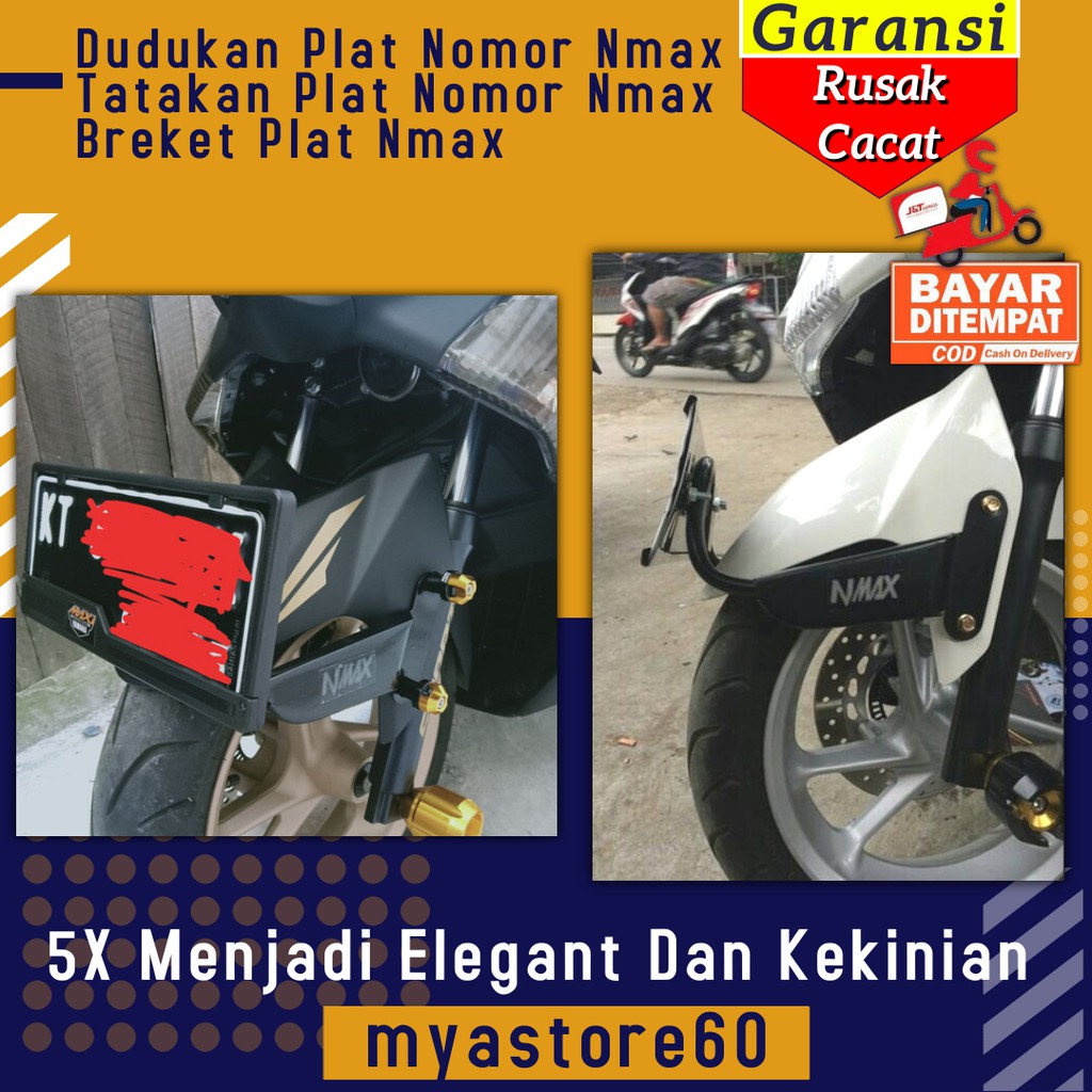 Dudukan Plat Nomor Nmax Tatakan Plat Nomor Nmax Breket Plat Aksesoris Variasi Yamaha Nmax