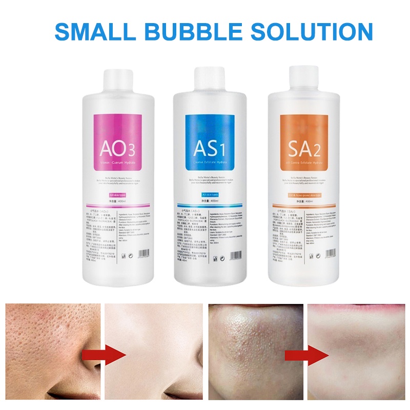 Hydra Serum Hydra Peel Solution AS1 SA2 AO3 Diluting  Hydro Aqua Peel Oxy Bubble Abeluna 400ML