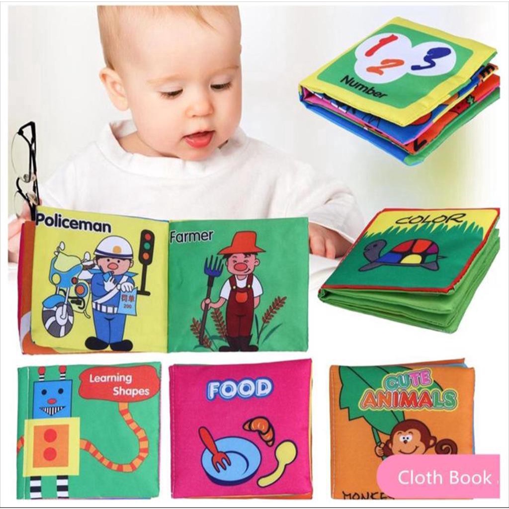 MD - Buku Bantal bayi / Soft Book / Cloth Book / Buku Edukasi