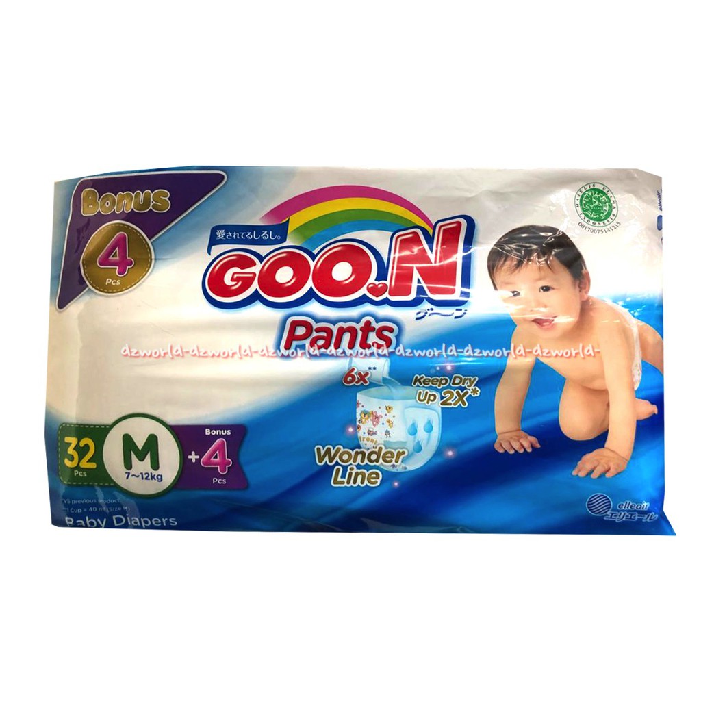 Goon Excellent Dry M 32 Pants diapers celana dengan daya serap cepat dan nyaman untuk sikecil