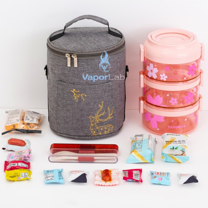 tas bekal bahan penyimpan Lunch Cooler kapasitas besar anak C6R7 aluminium dingin sekolah lunch box 