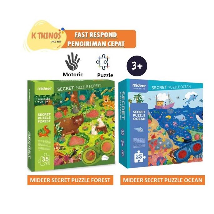 MIDEER Secret Puzzle Mainan Edukasi Anak 3+ 3tahun+ Kado Balita