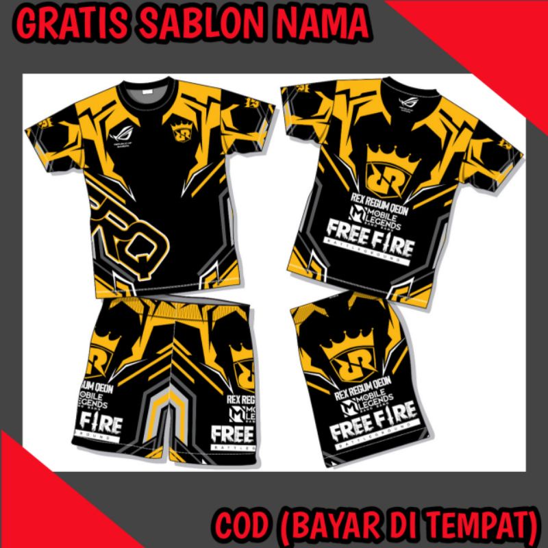 SETELAN BAJU RRQ REQ REGUM QEON/RRQ HOSHI BAJU RRQ MOBILE LEGEND ANAK LAKI LAKI 2-11 TAHUN