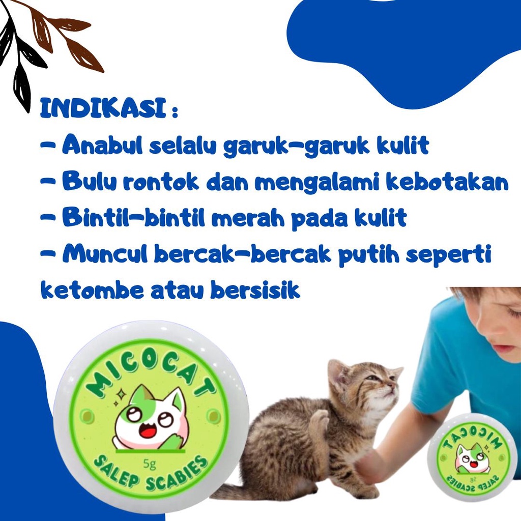 Obat Salep Scabies Jamur Parasit untuk Kitten Kucing Anjing Micocat FEZONE