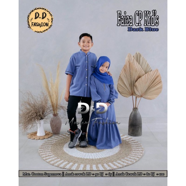 FAIZA COUPLE ANAK DAPAT KEMEJA DAN GAMIS ANAK ORI BY DnD