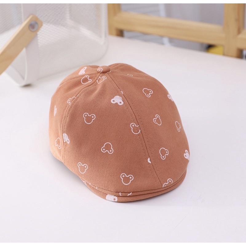 Topi Beret Mic*key STAR Anak Bayi Laki Laki Anak Perempuan Import / Baby Hat-Orange