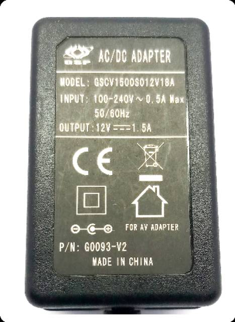 Adaptor cctv /  parabola 1,5A DC12V original