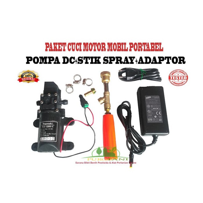 Set Alat Cuci Motor Portabel