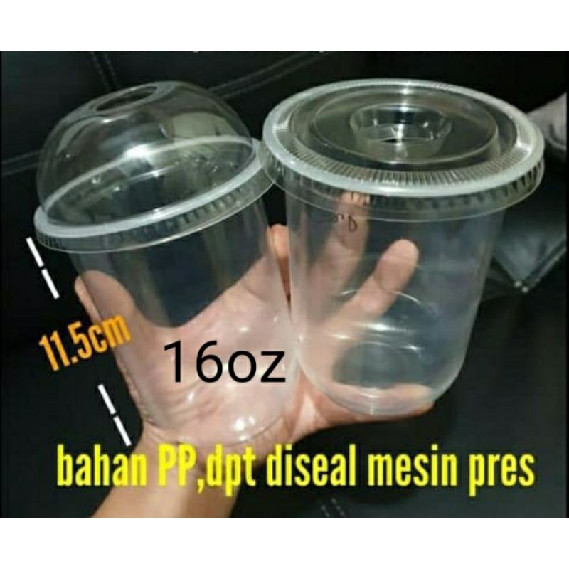 Jual Gelas Plastik Oval Cup Oval Tutup Flat Dome Uk Oz Pcs Shopee Indonesia