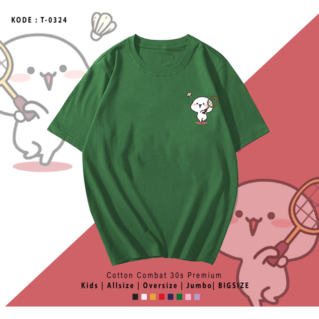 BADMINTON PENTOL  / TERMURAH BAJU KAOS KATUN WANITA/ PRIA UNISEX LENGAN PENDEK / TUMBLR TEE