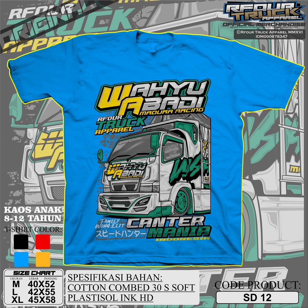 KAOS TRUK WAHYU ABADI ANAK 8-12 TAHUN KAOS TRUCK WAHYU ABADI ANAK TANGGUNG 10 TAHUN KAOS ANAK GAMBAR TRUCK WAHYU ABADI TERBARU