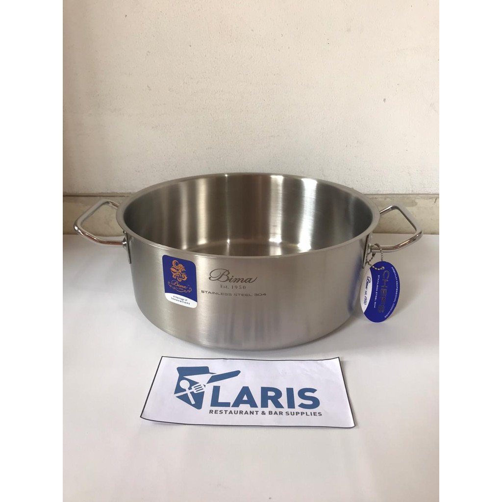 Bima Chef Casserole 28cm 6,7 Liter (Tanpa Tutup) / Panci Bima Stainless Bahan Tebal Berkualitas