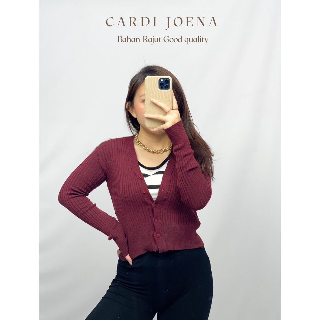 Toply shop  Cardigan rajut premium / Outer rajut joena