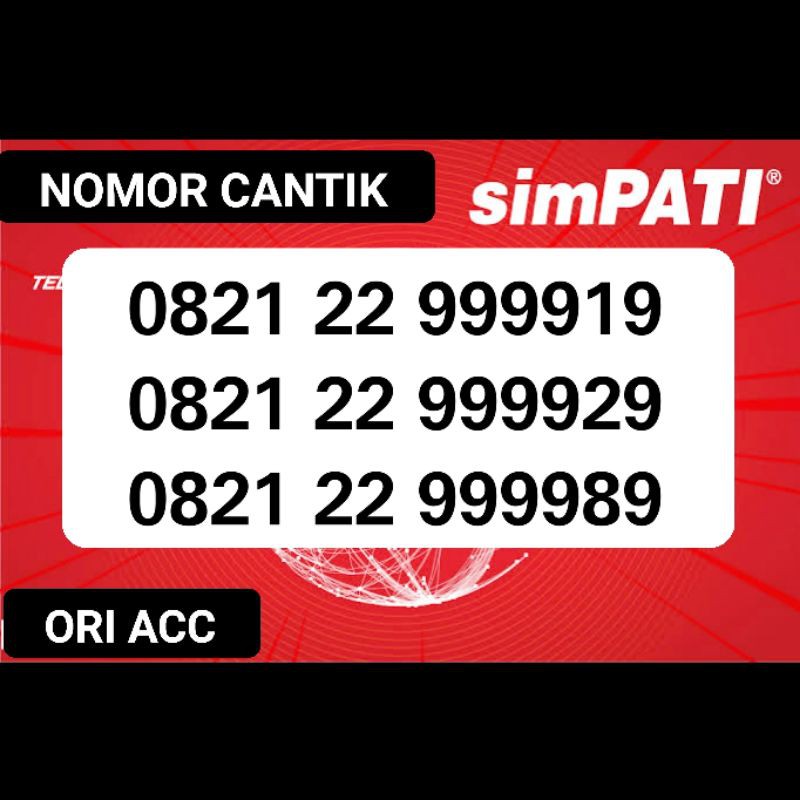 NOMOR CANTIK SIMPATI HOKI KWARTED 9999 4G