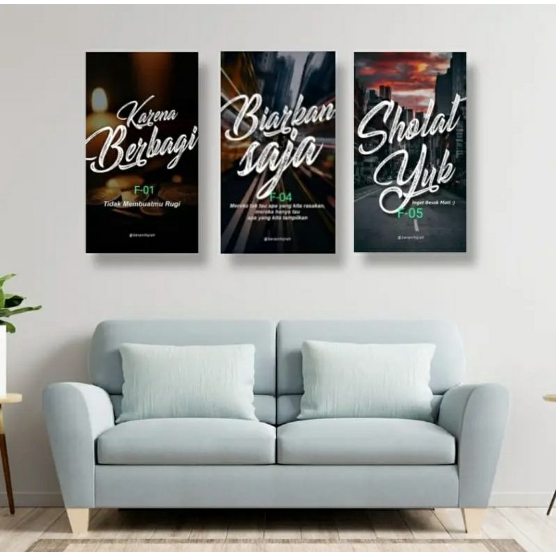 POSTER DINDING HIASAN DINDING AESTHETIC POSTER DINDING MOTIVASI ISLAMI PAJANGAN DINDING KAMAR TIDUR 