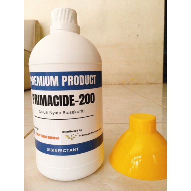 Disinfektan 1 liter untuk 400 liter air merek PRIMACIDE 200 / PREMIUM PRODUCT DISINFEKTAN
