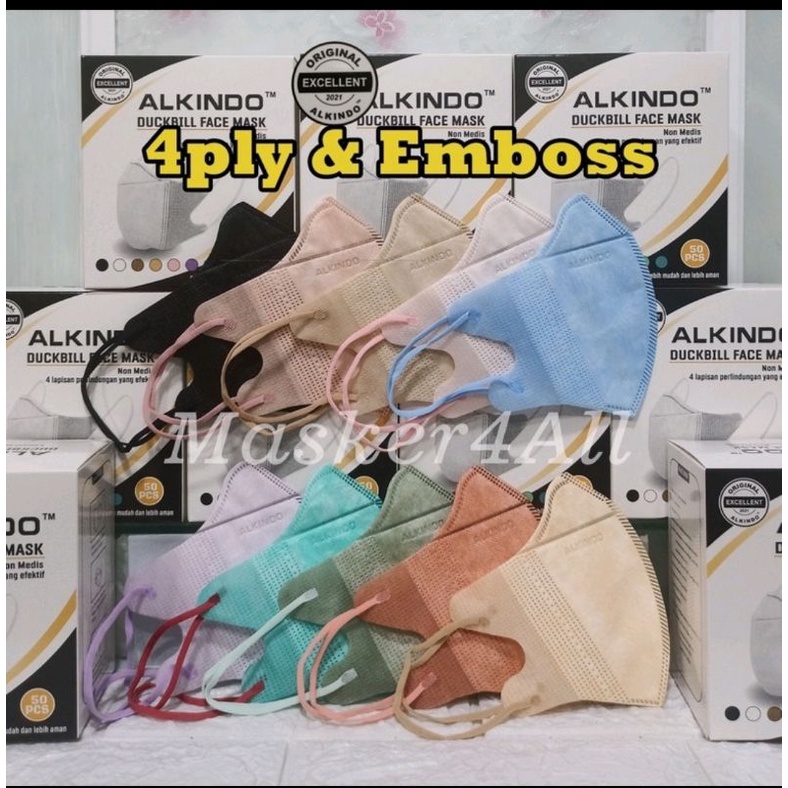 MASKER DUCKBILL GARIS ALKINDO 10 WARNA ISI 50LEMBAR