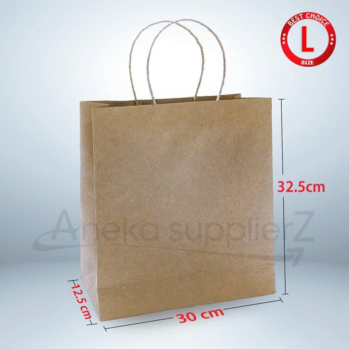 

Paper Bag Kraft Coklat - Go Green - L (20 pc)