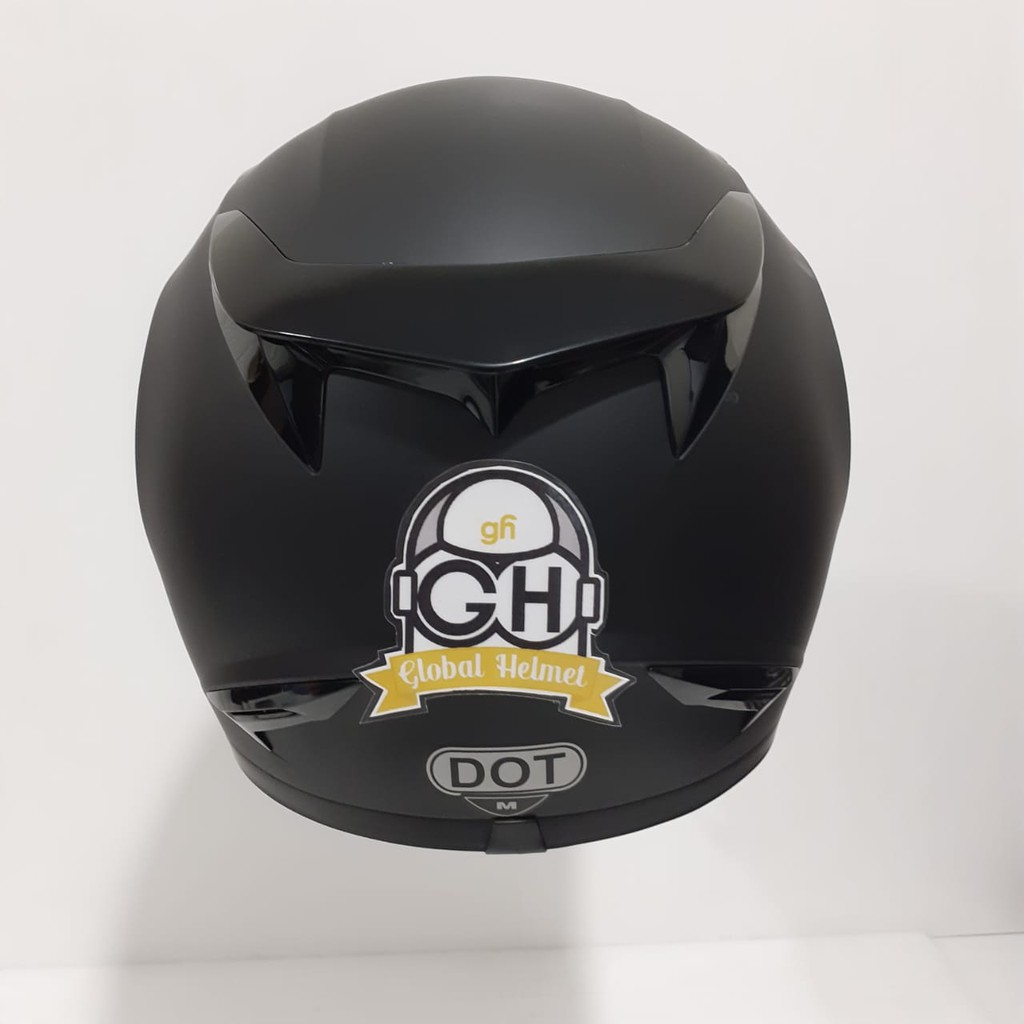 HELM FULL FACE KYT R10 R-10 SOLID BLACK DOFF