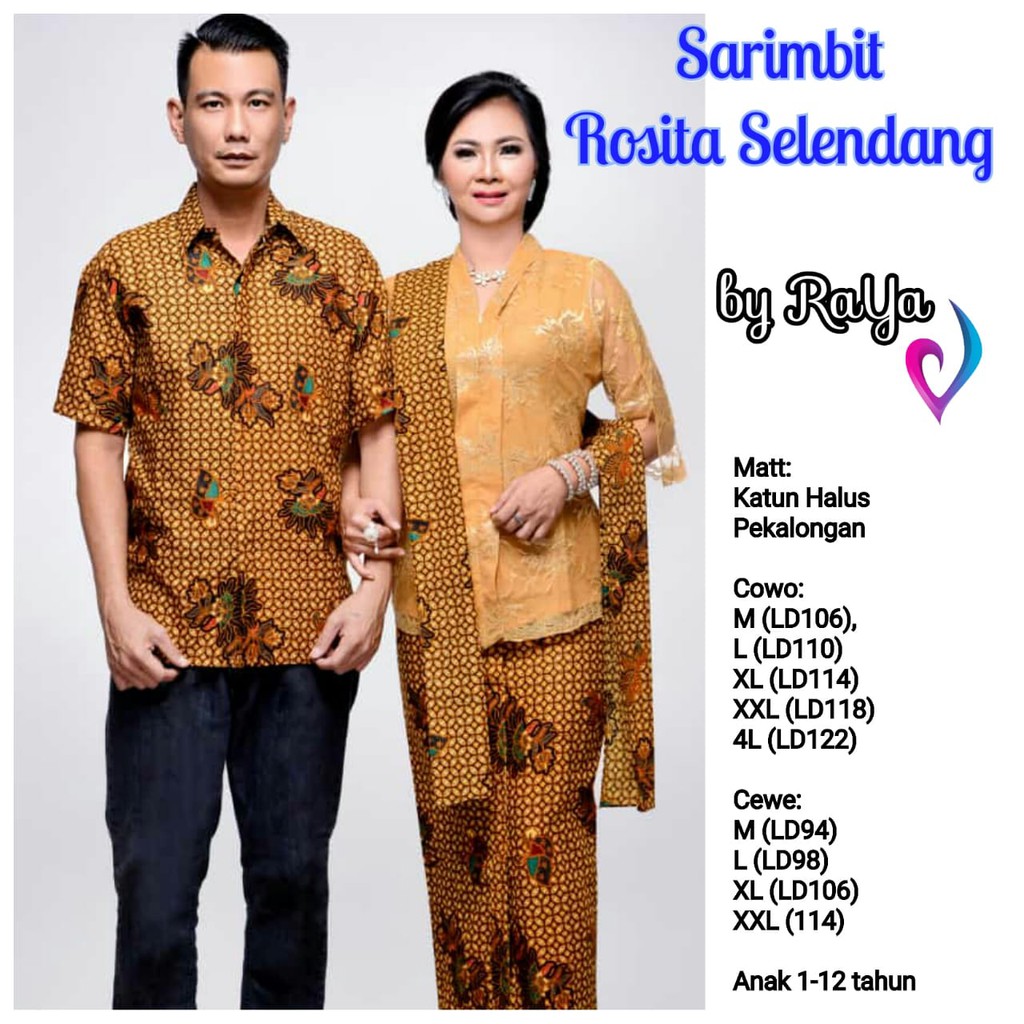 Sarimbit Rosita Selendang Couple Batik Sarimbit Batik Sarimbit Rosita Selendang Couple Batik Sarimbit Batik