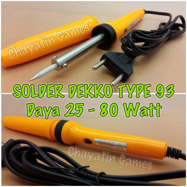 SOLDER DEKKO / SOLDERING IRON Type 93 Daya 25 Watt - 80 Watt